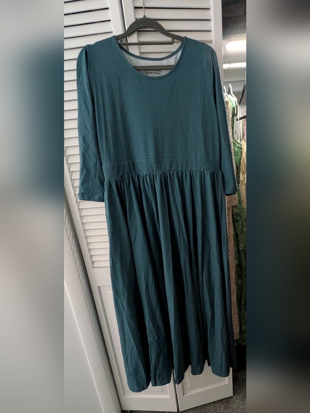 Super Cute Dresses Indigo Lattice Faye L Non-nursing NWT - Picture 2 of 4